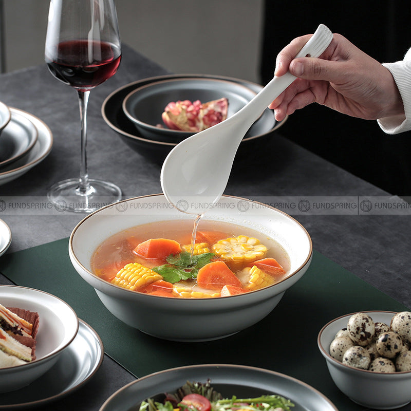 Minimalist Matte Ceramic Dinnerware Set Porcelain Serverware Set Minimalist Matte Ceramic Dinnerware Set Porcelain Serverware Set