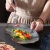 Japanese Ceramic Dinner Plate Leaf-shaped Glazed Kiln Change Plate Japanese Ceramic Dinner Plate Leaf-shaped Glazed Kiln Change Plate