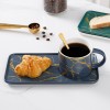 Contemporary Minimalist Marbled Coffee Cup for Stylish Afternoon Tea Snacking