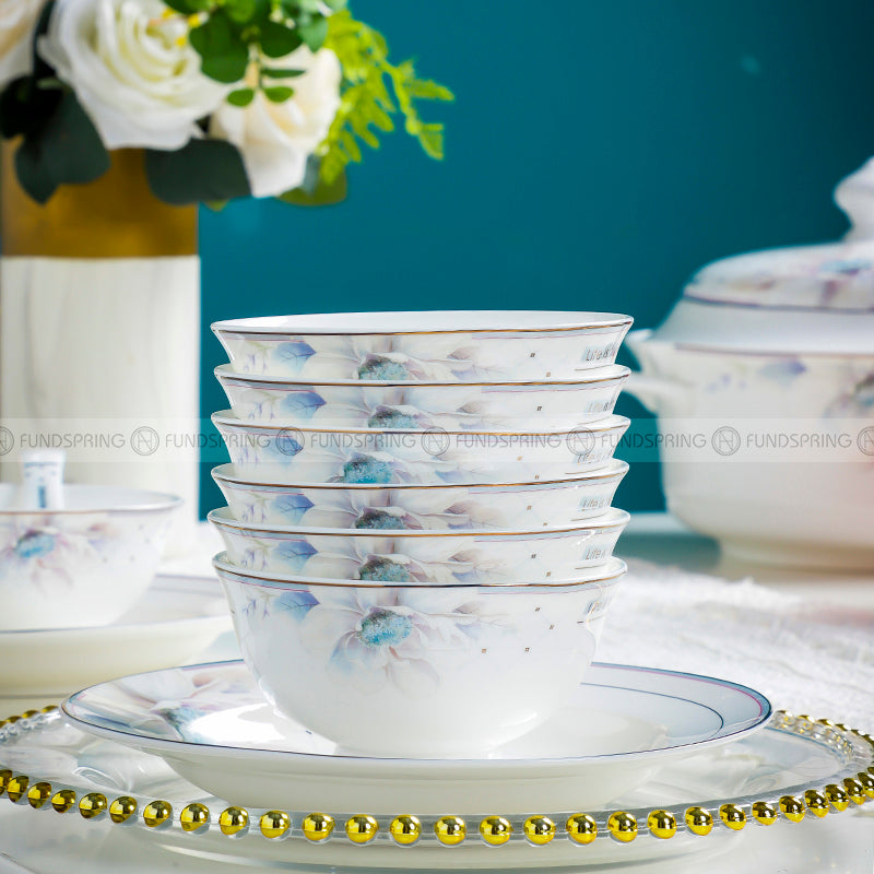 Flower of Life Hand-made Tableware Set Ceramic Dinnerware Set 48-Piece Flower of Life Hand-made Tableware Set Ceramic Dinnerware Set 48-Piece