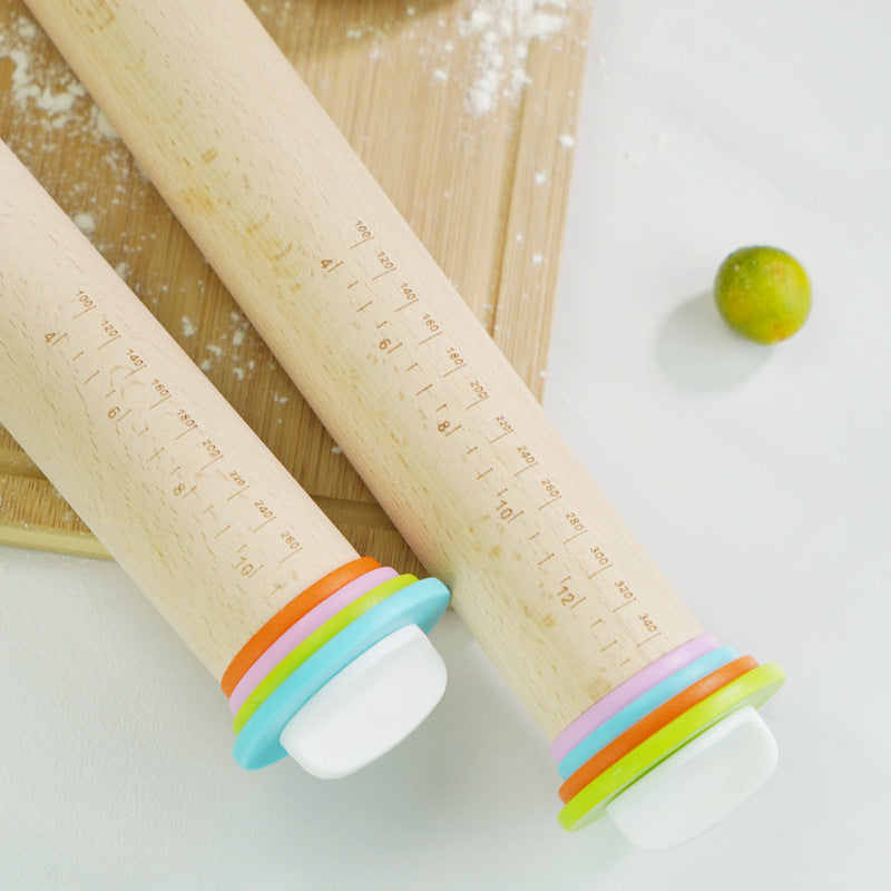Premium Adjustable Wooden Rolling Pin with Scale for Precision Baking Premium Adjustable Wooden Rolling Pin with Scale for Precision Baking