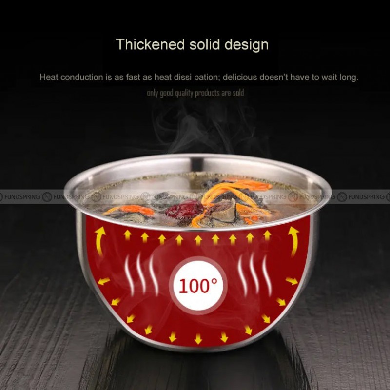 304 Stainless Steel Steamed Egg Bowl With Lid Soup Bowl 4.5" 304 Stainless Steel Steamed Egg Bowl With Lid Soup Bowl 4.5"