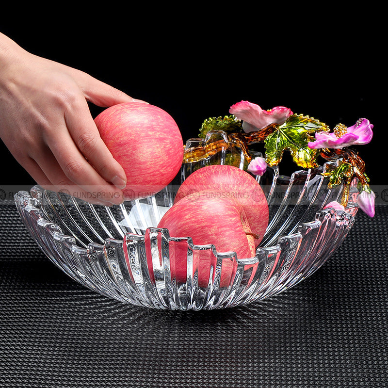 European Elegance: Crystal Glass Serving Bowl for Fruits, Candy, and More European Elegance: Crystal Glass Serving Bowl for Fruits, Candy, and More