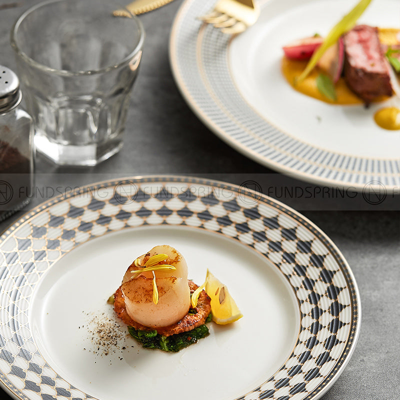 Weiss Series Straw Hat Dish Restaurant Dinnerware Shallow Plate Weiss Series Straw Hat Dish Restaurant Dinnerware Shallow Plate