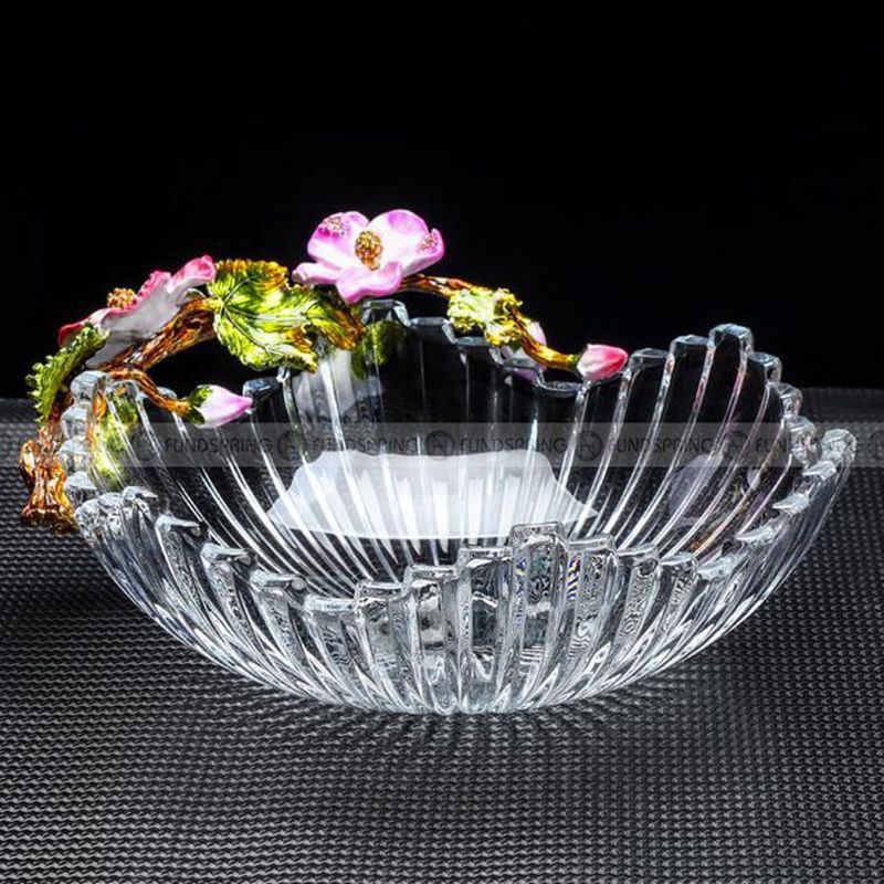 European Elegance: Crystal Glass Serving Bowl for Fruits, Candy, and More European Elegance: Crystal Glass Serving Bowl for Fruits, Candy, and More
