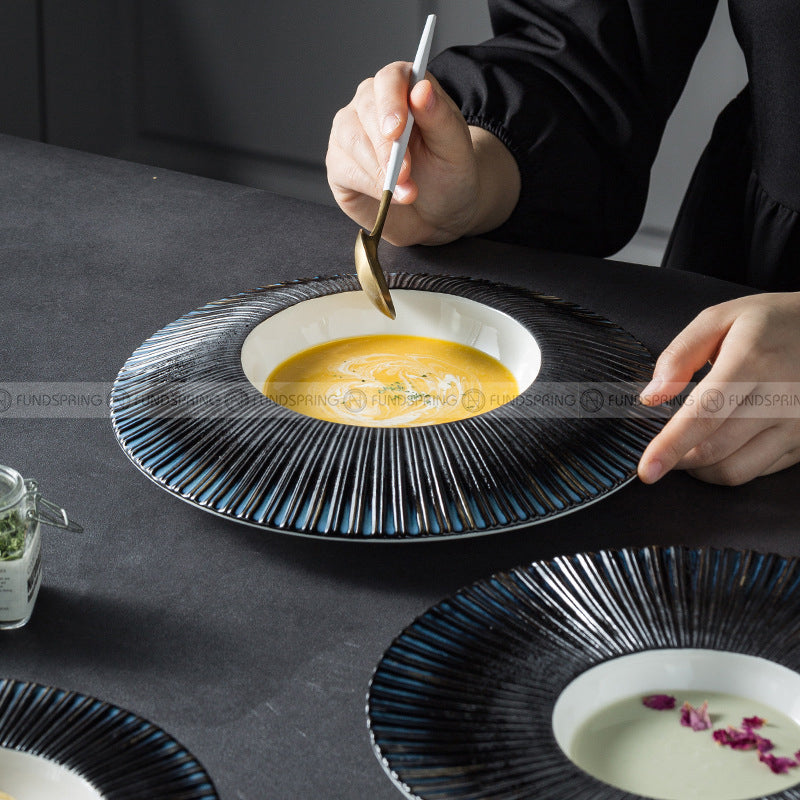 Carll Solar Series Designer Dinnerware Ceramic Navy Stylish Dish Carll Solar Series Designer Dinnerware Ceramic Navy Stylish Dish