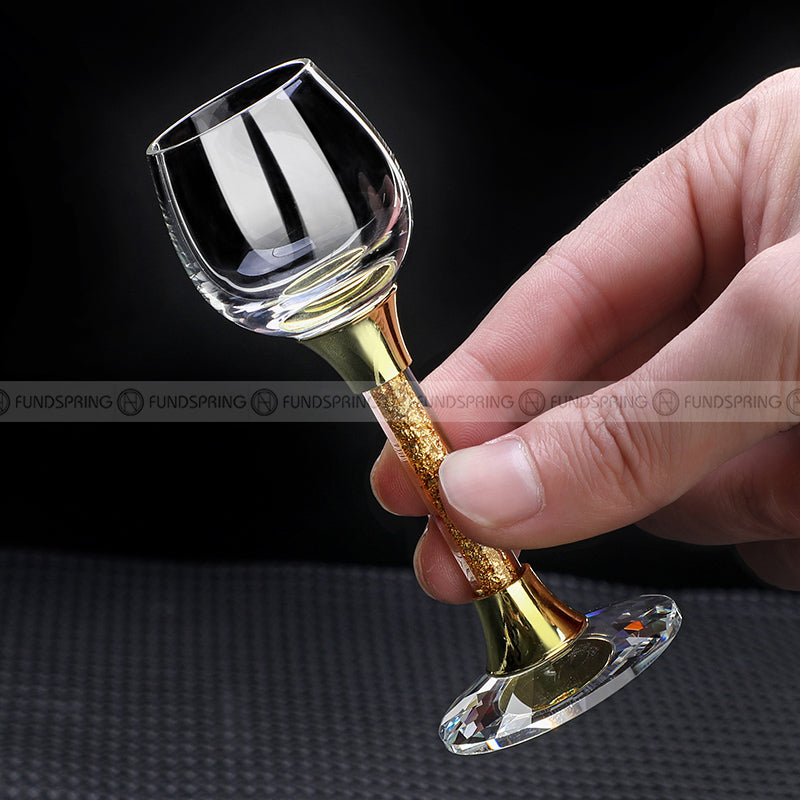 Gold Foil Wine Glass Wine Dispenser Small Goblet Cup Holder Win Set Gold Foil Wine Glass Wine Dispenser Small Goblet Cup Holder Win Set