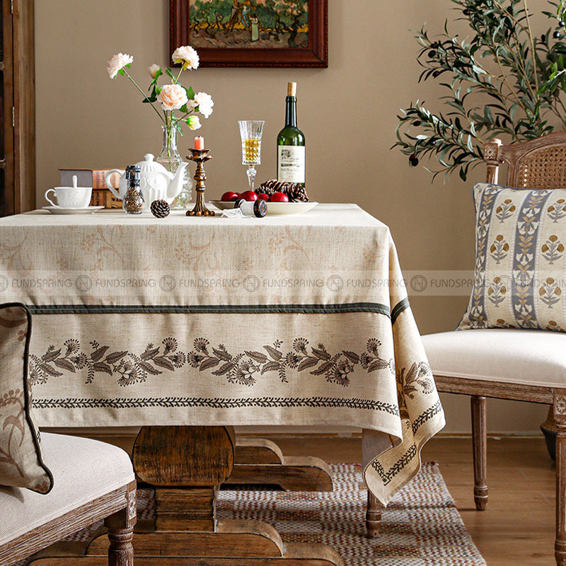 Dolores Tablecloth Dining Table Cover Cotton Linen Table Cloth Dolores Tablecloth Dining Table Cover Cotton Linen Table Cloth
