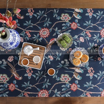 Lanruoting Tablecloth Blue Chinese Table Cloth Waterproof Cloth Cover Lanruoting Tablecloth Blue Chinese Table Cloth Waterproof Cloth Cover