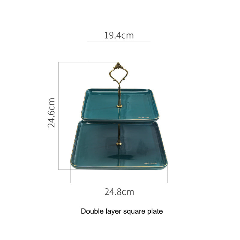 Porcelain Multi-Layer String Plate: Elegant Cake, Dessert, and Fruit Stand Porcelain Multi-Layer String Plate: Elegant Cake, Dessert, and Fruit Stand