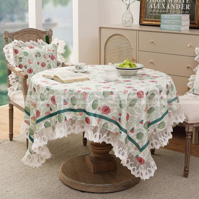 Suzdar Tablecloth Lace Stitching Edge Table Cover Waterproof Cloth Suzdar Tablecloth Lace Stitching Edge Table Cover Waterproof Cloth