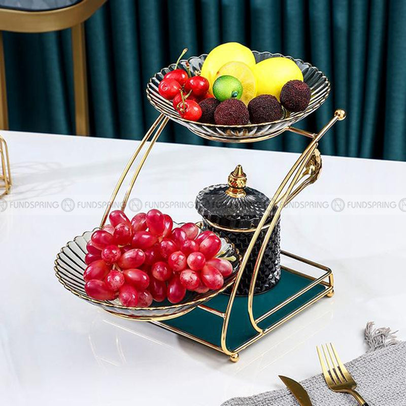 Contemporary Elegance: Crystal Glass Fruit Plate Stand for Stylish Snacking and Display Contemporary Elegance: Crystal Glass Fruit Plate Stand for Stylish Snacking and Display