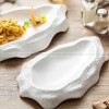 Ceramic White Plate Artistic Conception Tableware Oyster Platter Ceramic White Plate Artistic Conception Tableware Oyster Platter