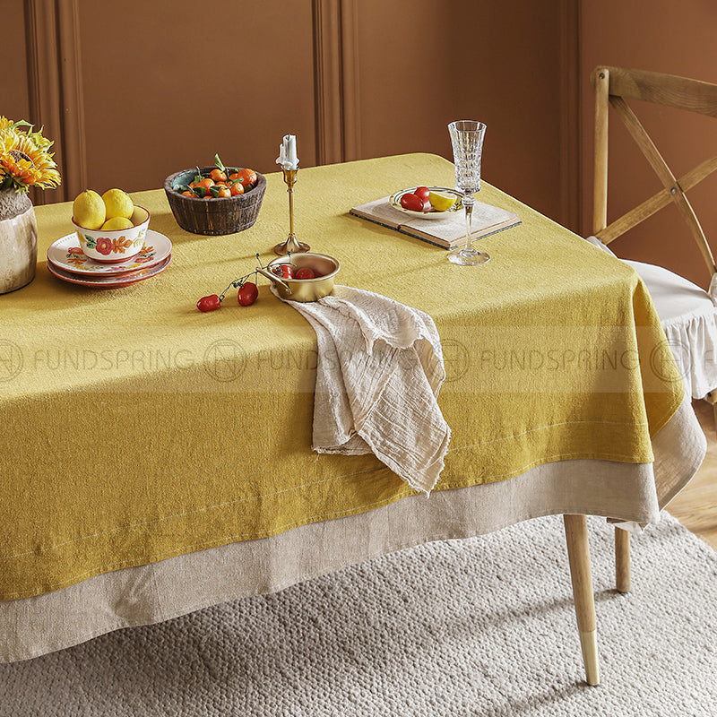 Combe Tablecloth Pastoral Solid Color Cotton Linen Table Clothes Combe Tablecloth Pastoral Solid Color Cotton Linen Table Clothes