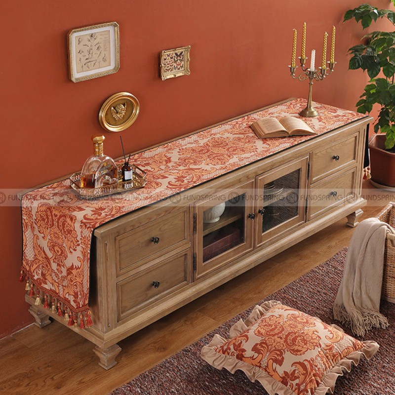 Fanhua Table Runner Velvet Desk Cloth Waterproof TV Cabinet Cover Fanhua Table Runner Velvet Desk Cloth Waterproof TV Cabinet Cover