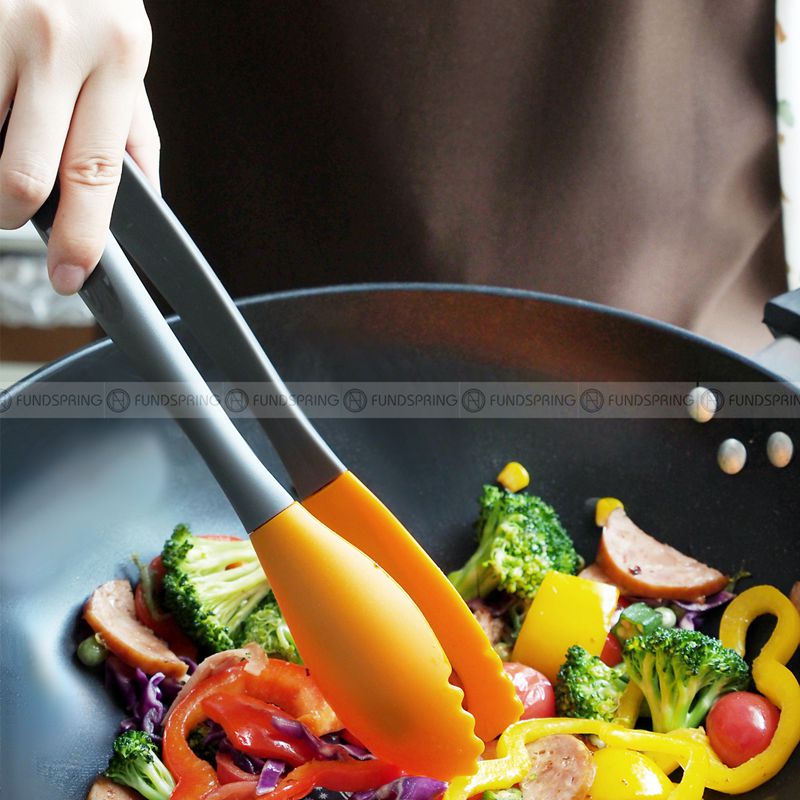 Versatile 12-Inch Orange Silicone Food Clip – Barbecue, Meat, Bread, Steak Tongs Versatile 12-Inch Orange Silicone Food Clip – Barbecue, Meat, Bread, Steak Tongs
