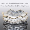 Elegant Glass Fruit Bowl Set with Minimalist Design and Golden Rim