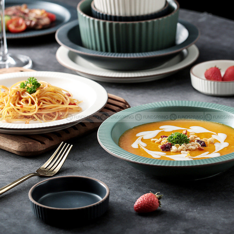 Nordic Ceramic Dinnerware Modern Minimalist Porcelain Tableware Set Nordic Ceramic Dinnerware Modern Minimalist Porcelain Tableware Set