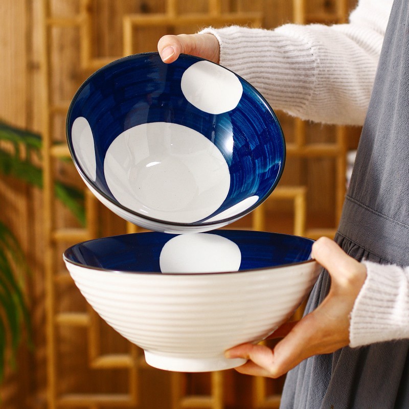 Artistry in Bowls: Japanese Style Underglaze Ceramic Dinner Bowls Set of 4 Artistry in Bowls: Japanese Style Underglaze Ceramic Dinner Bowls Set of 4