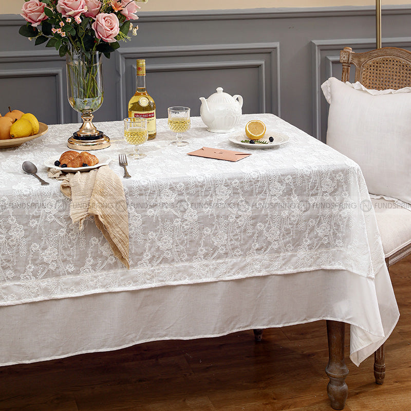 Seligeman Tablecloth Lace White Desk Cloth Cotton Fabrics Table Cover Seligeman Tablecloth Lace White Desk Cloth Cotton Fabrics Table Cover