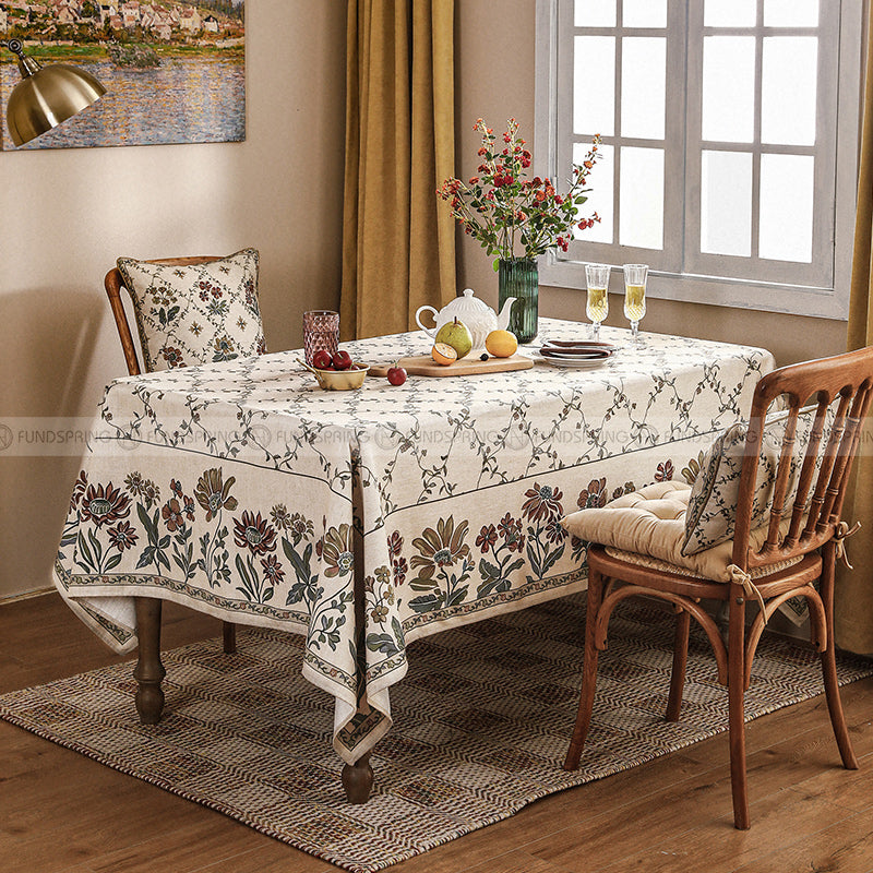 Audrey Tablecloth Table Cover Cotton And Linen Waterproof Fabric Audrey Tablecloth Table Cover Cotton And Linen Waterproof Fabric