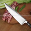 Stainless Steel 8'' Chef's Knife with Japanese-Inspired Design and Ergonomic Wooden Handle Stainless Steel 8'' Chef's Knife with Japanese-Inspired Design and Ergonomic Wooden Handle