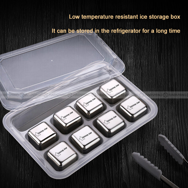 304 Stainless Steel Ice Cube Mold Metal Iron Ice Cube Iced Drink Set 304 Stainless Steel Ice Cube Mold Metal Iron Ice Cube Iced Drink Set