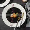 Mocaa Stone Series Black-white Dinnerware Ceramic Plate Shallow Plate Mocaa Stone Series Black-white Dinnerware Ceramic Plate Shallow Plate