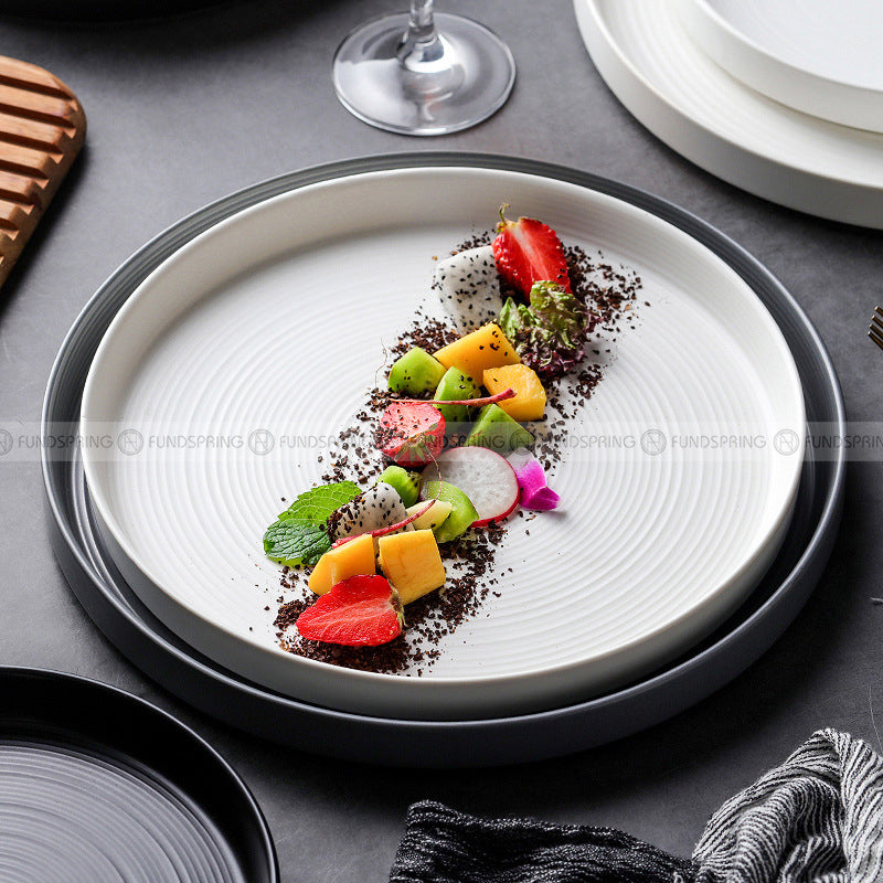 Minimalism Ceramic Tableware Dinnerware Dish Deep Plate Flat Plate Minimalism Ceramic Tableware Dinnerware Dish Deep Plate Flat Plate