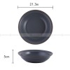 Nordic Matte Deep Dish Disc Korean Creative Brown Line Shallow Bowl 8.5" Nordic Matte Deep Dish Disc Korean Creative Brown Line Shallow Bowl 8.5"