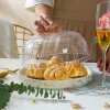 Stylish Afternoon Tea Ceramic Cake Pan with Lid: Elegant Snack and Fruit Plate Stand Stylish Afternoon Tea Ceramic Cake Pan with Lid: Elegant Snack and Fruit Plate Stand
