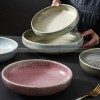 Kiln Change Ceramic Round Deep Plate Soup Plate Shallow Bowl Kiln Change Ceramic Round Deep Plate Soup Plate Shallow Bowl