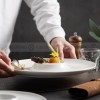 Weiss Series Dinnerware Collection White Volcano Plate Ceramic Disc Weiss Series Dinnerware Collection White Volcano Plate Ceramic Disc