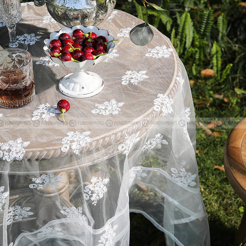Cochem Tablecloth Decorative Cloth Literary Style White Lace Table Cover Cochem Tablecloth Decorative Cloth Literary Style White Lace Table Cover