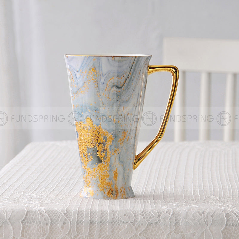 European Bone China Mug: Large-capacity Ceramic Cup With Lid And Spoon European Bone China Mug: Large-capacity Ceramic Cup With Lid And Spoon