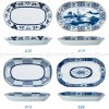 Japanese Blue and White Under-glazed Ceramic Oval Platter 12" Set of 2 Japanese Blue and White Under-glazed Ceramic Oval Platter 12" Set of 2