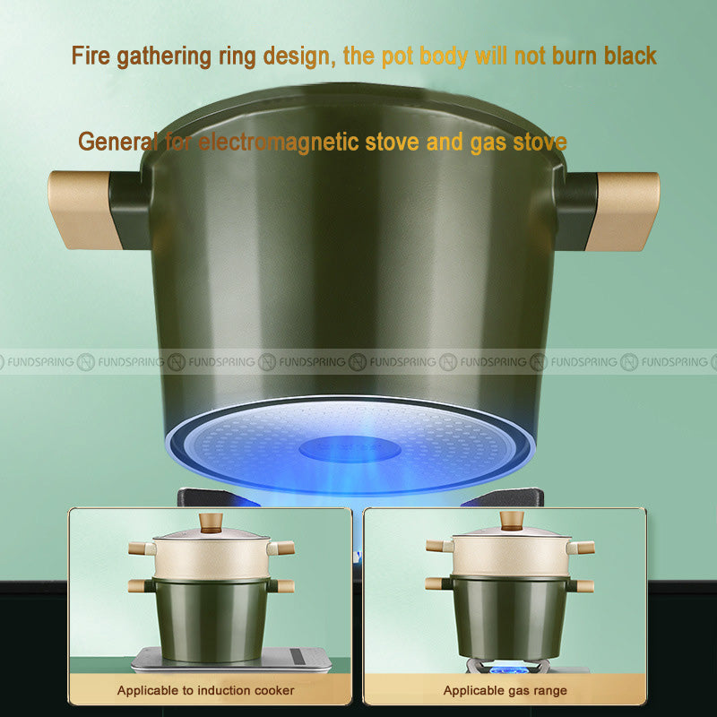Steamer Medical Stone Double-layer Steamer Deepen Double-ear Soup Pot Steamer Medical Stone Double-layer Steamer Deepen Double-ear Soup Pot