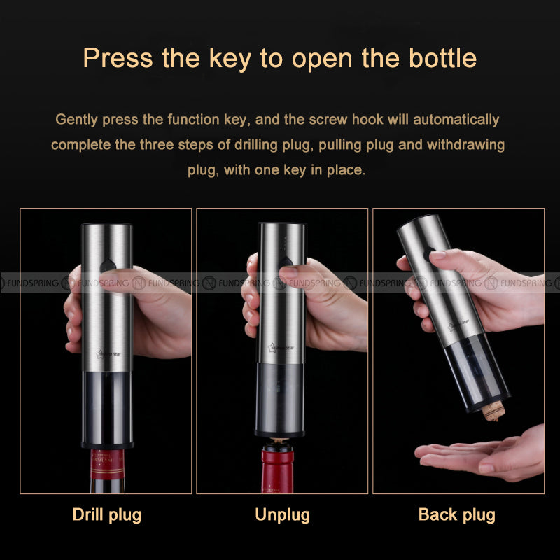 Red Wine Corkscrew Electric Corkscrew Automatic Corkscrew 4-piece Set Red Wine Corkscrew Electric Corkscrew Automatic Corkscrew 4-piece Set