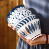 Hat-Shaped Japanese Ceramic Bowls - 5'' Underglaze Set Hat-Shaped Japanese Ceramic Bowls - 5'' Underglaze Set