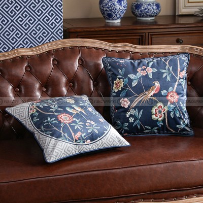 Lanruoting Chinese Premium Pillowcase Square 45cm Pillow Decorative Throw Pillow 18" Lanruoting Chinese Premium Pillowcase Square 45cm Pillow Decorative Throw Pillow 18"