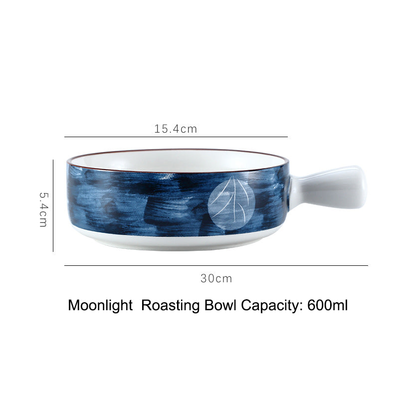 Japanese Ceramic Handled Breakfast Bowl and Tray Set – Baking Bowl with Handle Japanese Ceramic Handled Breakfast Bowl and Tray Set – Baking Bowl with Handle