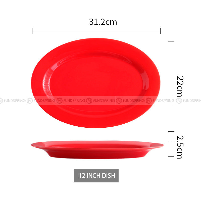 Nordic Ceramic Dinnerware Oval Plate Porcelain Colors Dishes 12" Nordic Ceramic Dinnerware Oval Plate Porcelain Colors Dishes 12"