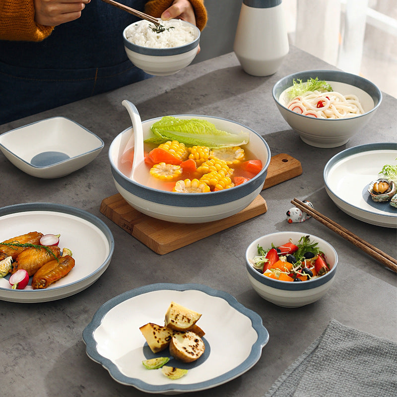 Minimalist Japanese Style Household Tableware Set - Fresh Dinnerware Set Minimalist Japanese Style Household Tableware Set - Fresh Dinnerware Set