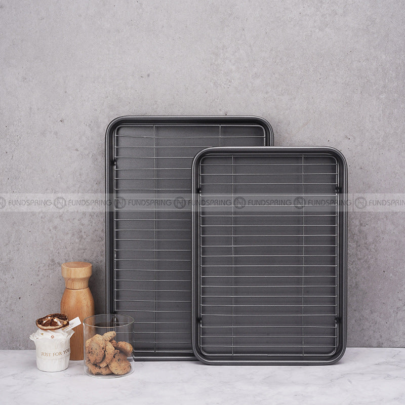 Baking Tools Rectangular Baking Pan with Grill Thick Carbon Steel Pan Baking Tools Rectangular Baking Pan with Grill Thick Carbon Steel Pan