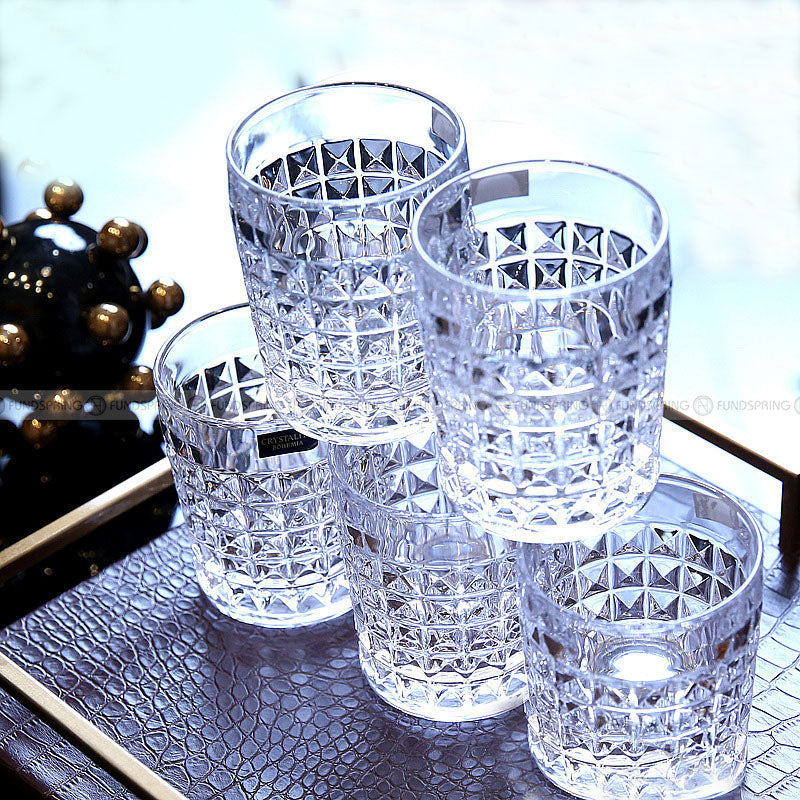 Diamond Crystal Wine Glass Whiskey Glass Wine Bottle Beer Cup Set Diamond Crystal Wine Glass Whiskey Glass Wine Bottle Beer Cup Set