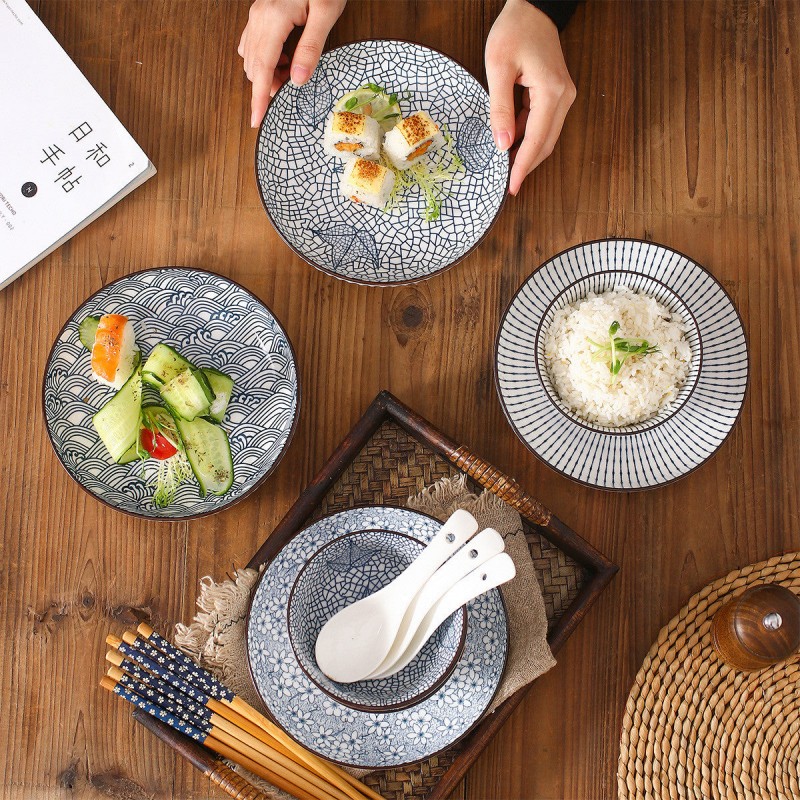 Artistry in Elevation: Set of 16 Vertical Pattern Underglaze Ceramic Dinnerware Artistry in Elevation: Set of 16 Vertical Pattern Underglaze Ceramic Dinnerware