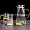 Sculpted Elegance: Hammered Borosilicate Glass Water Set with Pitcher and Cups Sculpted Elegance: Hammered Borosilicate Glass Water Set with Pitcher and Cups
