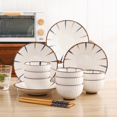 Harmony in Ceramics: Japanese-inspired Dinnerware Set of 20/26 Pieces