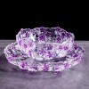 European Glass Plum Fruit Bowl and Candy Pot Set of 2 - Delightful Duo