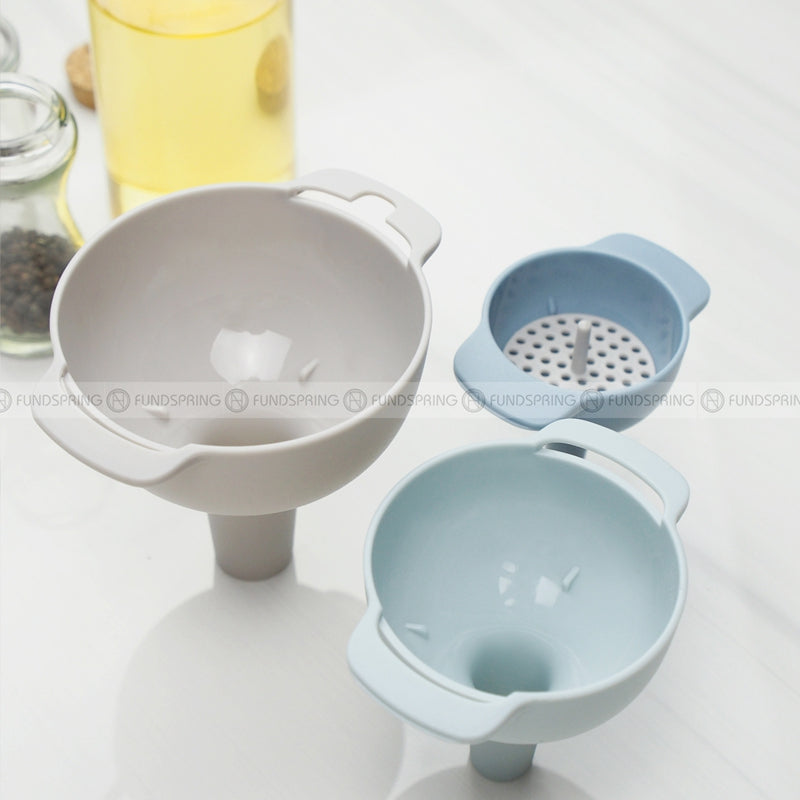 Versatile Kitchen Funnel Set: 4-Piece Oil Pouring and Filtering Kit Versatile Kitchen Funnel Set: 4-Piece Oil Pouring and Filtering Kit